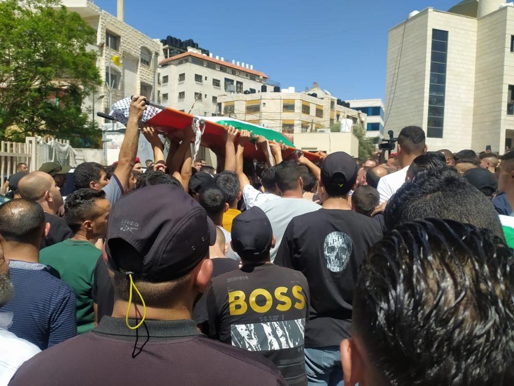 تشييع جنازة استشهاد ادريس في نابلس