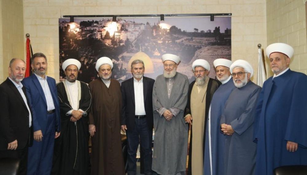لبنان. النخالة يبحث حالة فلسطين مع وفد من تجمع علماء المسلمين.