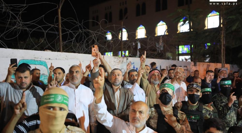 مظاهرات حاشدة لحماس في قلب غزة تأييدا للأقصى