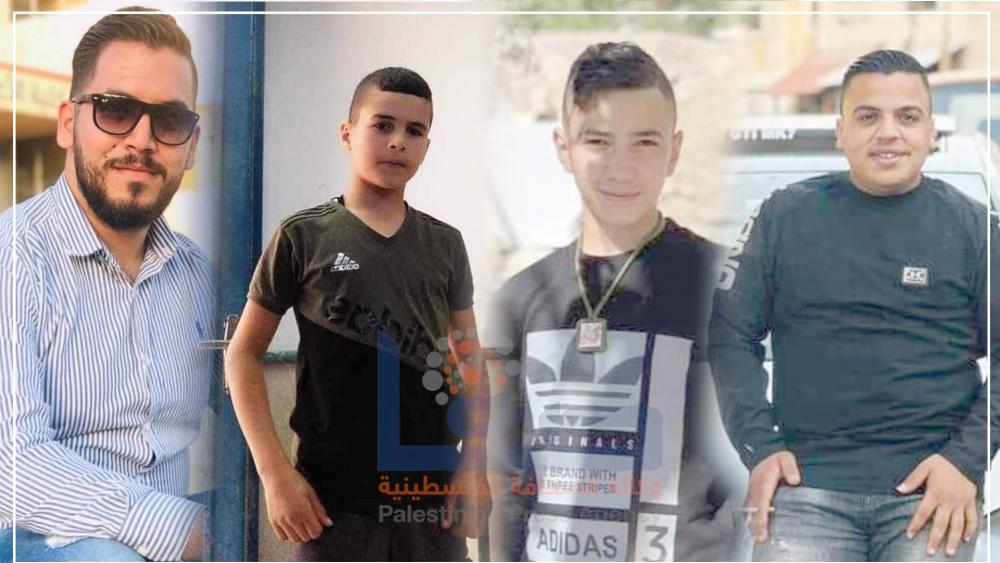 استشهاد أربعة أشخاص، بينهم طفلان، برصاص الاحتلال في الضفة الغربية.