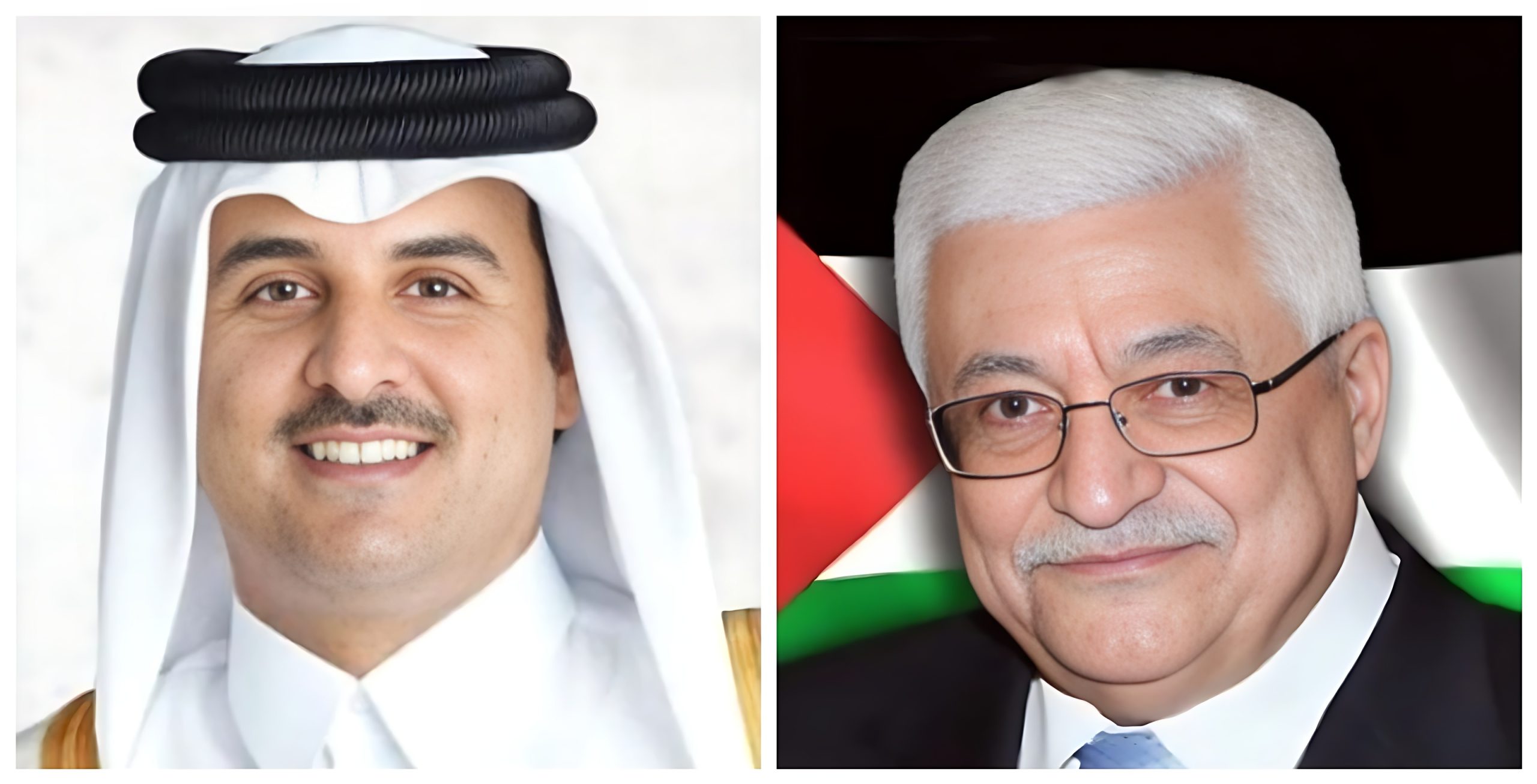 الرئيس عباس يتحدث مع أمير قطر حول آخر التطورات السياسية في الأرض الفلسطينية المحتلة.