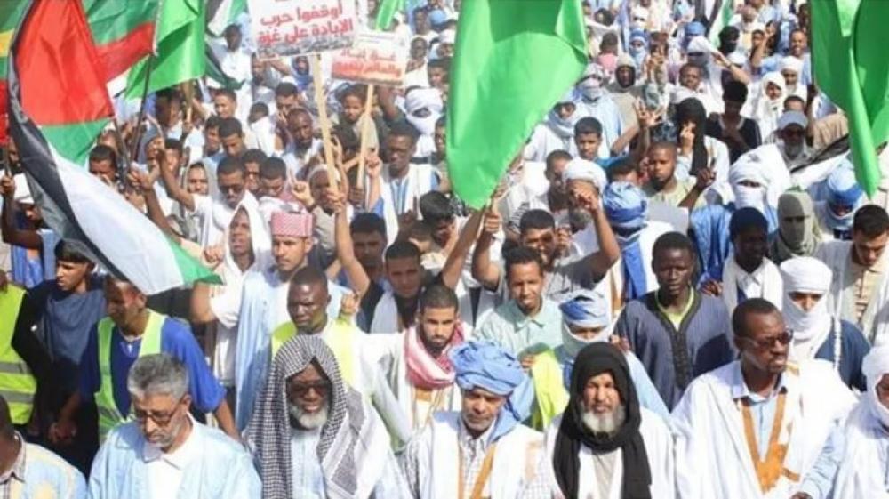 مسيرة في موريتانيا تطالب بالضغط الشعبي لإنهاء المجاعة في غزة لمواطنيها.