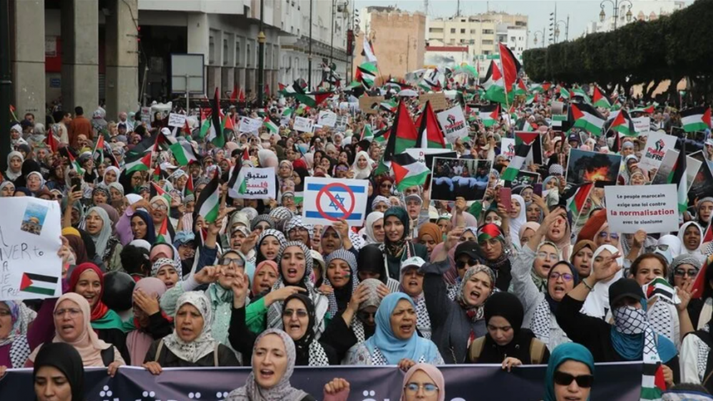 احتجاجات في المغرب تطالب بإنهاء حرب غزة تضامنا