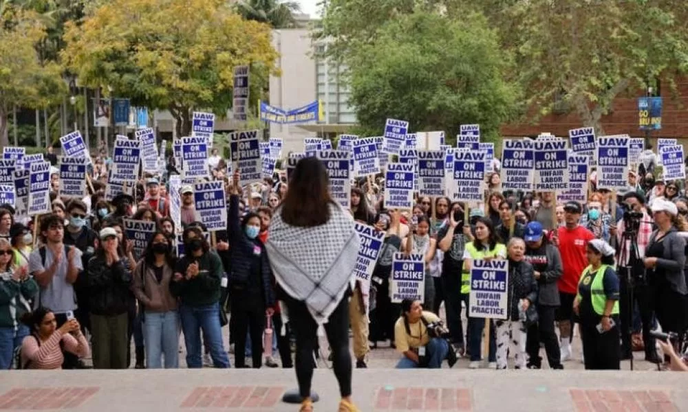 إضراب واسع النطاق ضد قمع الاحتجاجات المؤيدة للفلسطينيين في الجامعات في كاليفورنيا